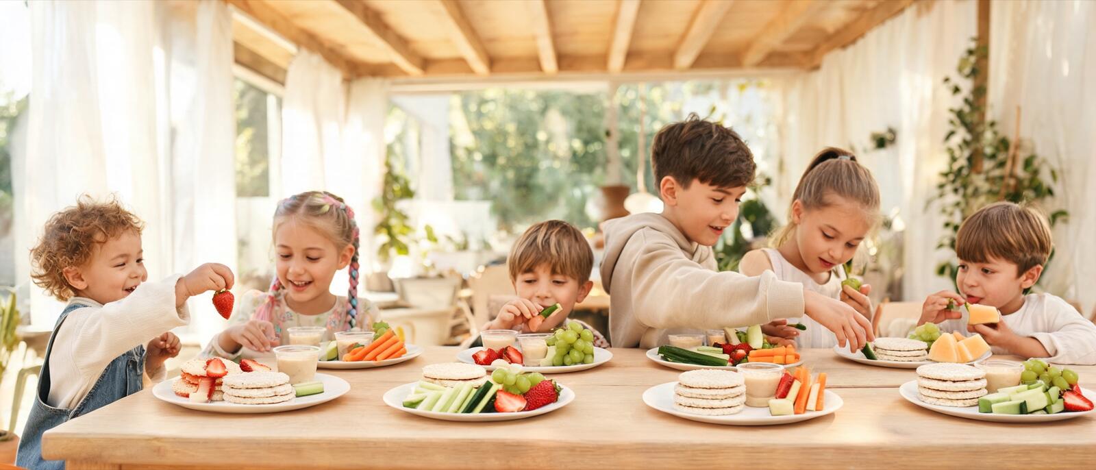 Assiettes de goûter adaptées aux allergies