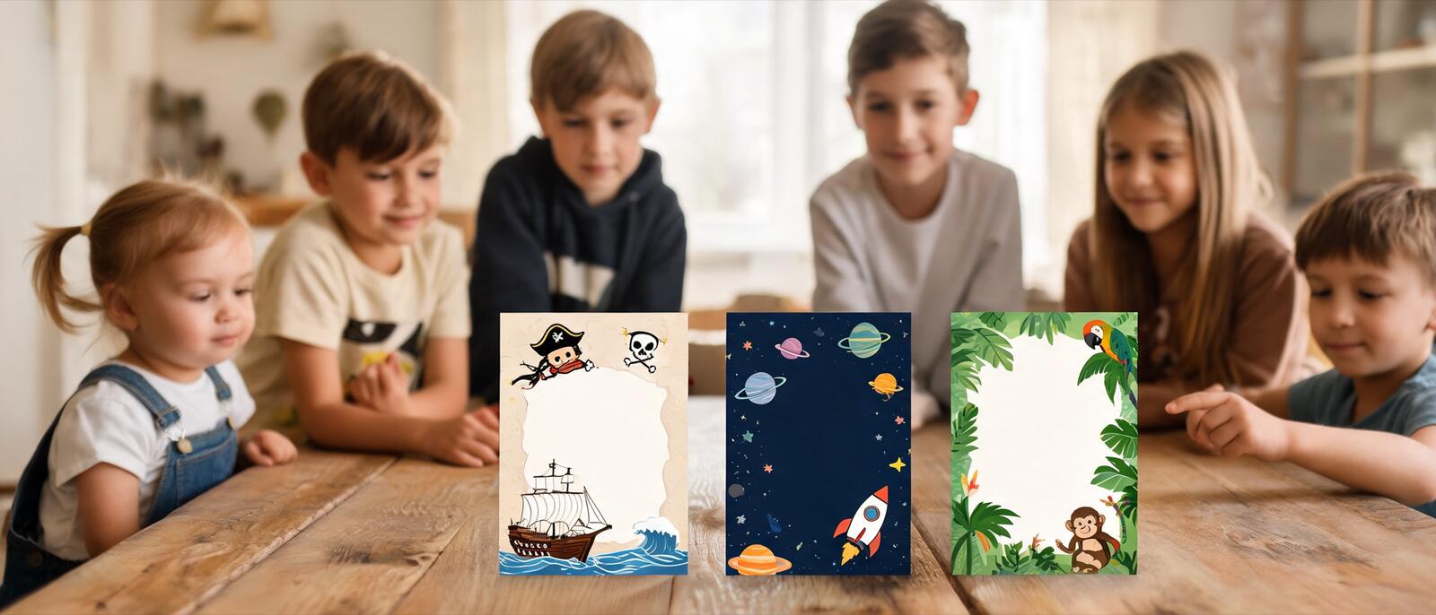 Cartes d’invitation de différents thèmes